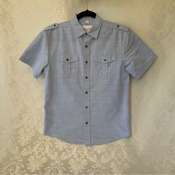 Boys Paper Denim & Cloth Button up Shirt Light blue SZ (10/12) - Picture 1 of 10